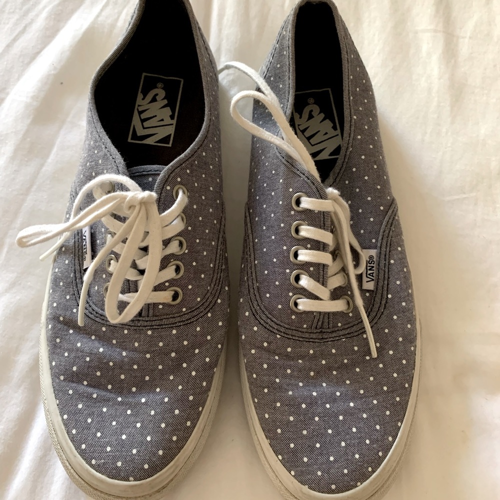 VANS Denim blue and white polka dot Sneakers